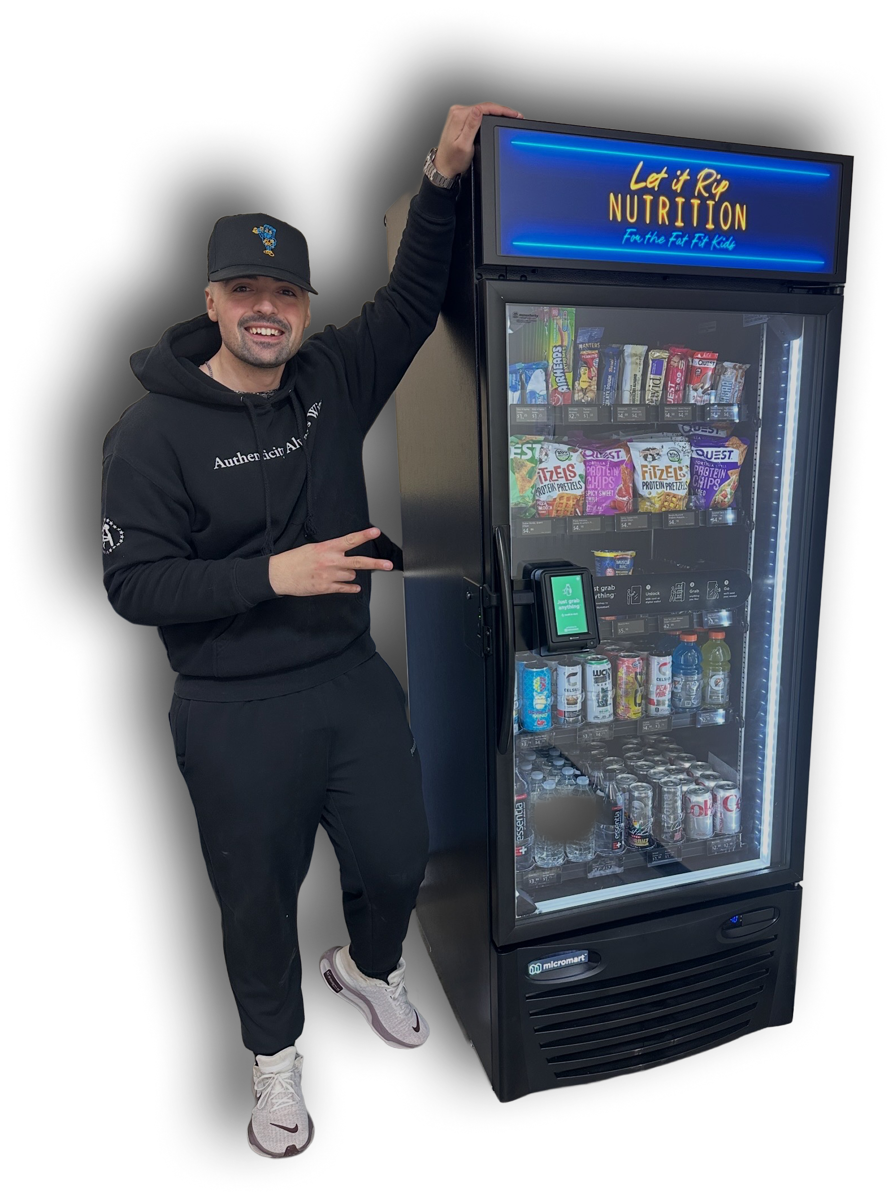 Founder with Vending Machine